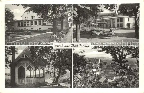 Bad Koenig Weyprechtstempel Kurgarten  Wandelhalle Kurhotel Kat. Bad Koenig