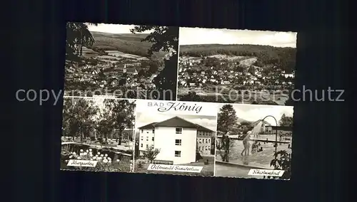 Bad Koenig Totalansicht Kurgarten Odenwald Sanatorium Schwimmbad Kat. Bad Koenig