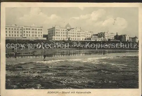 Borkum Strand Kaiserstrasse Kat. Borkum