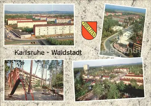 Karlsruhe Waldstadt Spielplatz Fliegeraufnahme Kat. Karlsruhe