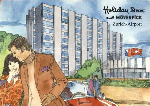 Zuerich Airport Holiday Inn und Moevenpick Illustration / Zuerich /Bz. Zuerich City