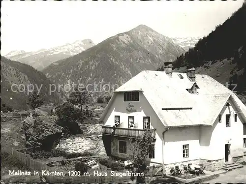 Mallnitz Kaernten Haus Siegelbrunn Kat. Mallnitz