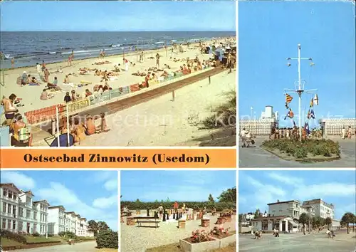 Zinnowitz Ostseebad Usedom Strand Karl Marx Strasse Glueck auf  Kat. Zinnowitz