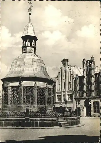 Wismar Mecklenburg Vorpommern Wasserkusnt Marktplatz Kat. Wismar