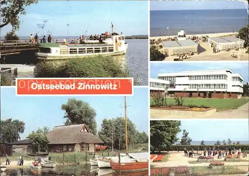 Zinnowitz Ostseebad Usedom Am Achterwasser Bootshafen Zugang zum Strand FDGB Ferienheim Roter Oktober Minisportanlage Kat. Zinnowitz