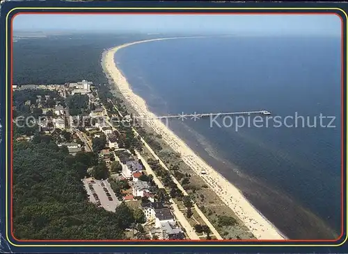 Zinnowitz Ostseebad Usedom Fliegeraufnahme mit Seebruecke Kat. Zinnowitz