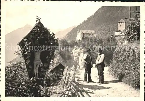 Meran Schloss Tirol Wegekreuz Kat. Merano