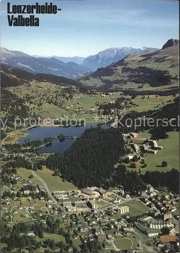 Lenzerheide Valbella Alpenpanorama Fliegeraufnahme Kat. Lenzerheide