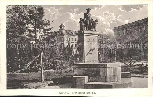 Glogau Niederschlesien Fritz Reuter Denkmal Kat. Glogow