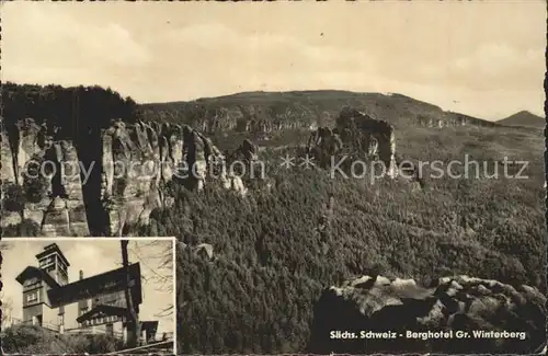 Grosser Winterberg Saechs. Schweiz Berghotel Kat. Bad Schandau