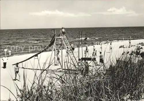 Zinnowitz Ostseebad Usedom Rutschbahn am Strand Kat. Zinnowitz