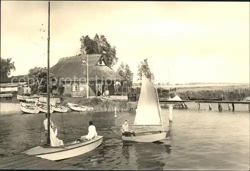 Zinnowitz Ostseebad Usedom Bootssteg am Achterwasser Kat. Zinnowitz