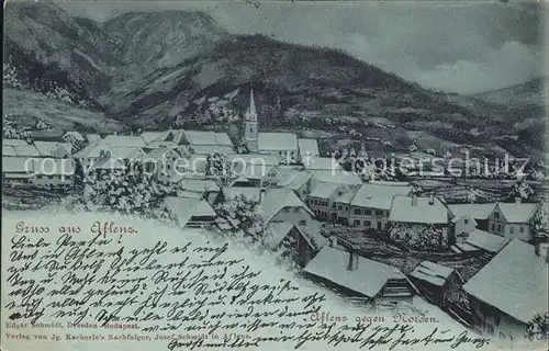 Aflenz Steiermark Ortsansicht mit Kirche Blick gegen Norden Kat. Aflenz 