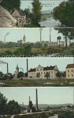 Koeniginhof  Elbe Tschechien Elbpartie Fabrik Kirche  /  /