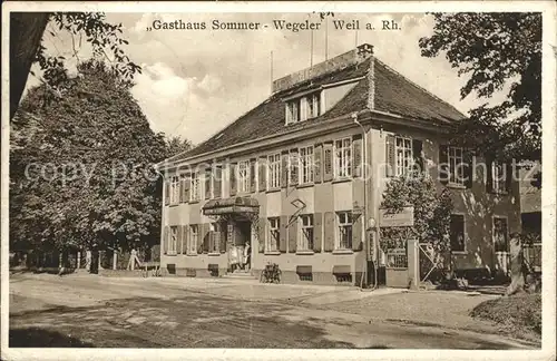 Weil Rhein Gasthaus Sommer- Wegeler / Weil am Rhein /Loerrach LKR