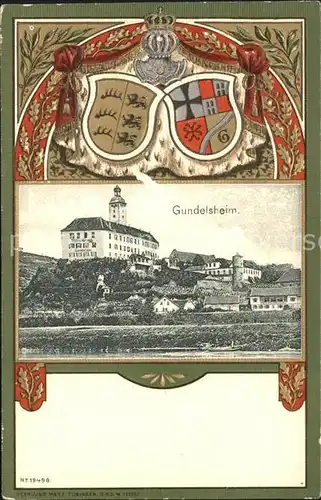 Gundelsheim Wuerttemberg Wappen Stadt / Gundelsheim Neckar /Heilbronn LKR