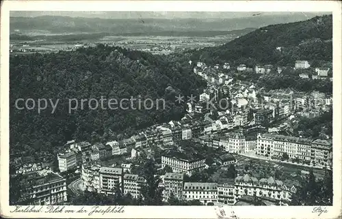 Karlsbad Eger Boehmen Blick von der Josefshoehe  Kat. Karlovy Vary
