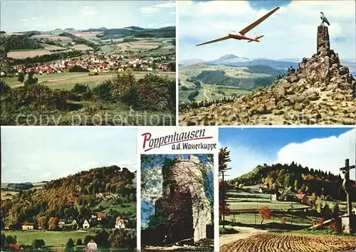 Poppenhausen Wasserkuppe Fliegerdenkmal Wasserkuppe Kalvarienberg Kat. Poppenhausen (Wasserkuppe)