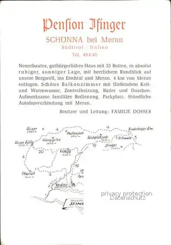 Schoenna Pension Pfinger bei Meran Kat. Oesterreich