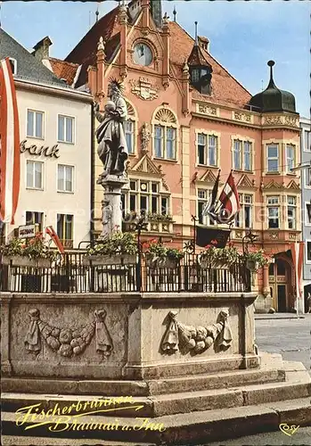 Braunau Inn Oberoesterreich Fischerbrunnen Kat. Braunau am Inn