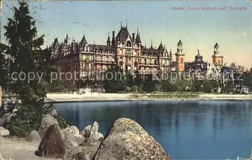 Zuerich Rotes Schloss und Tonhalle / Zuerich /Bz. Zuerich City