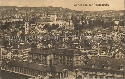 Zuerich Blick von der Peterskirche / Zuerich /Bz. Zuerich City