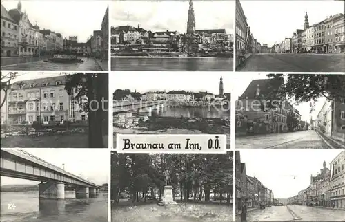 Braunau Inn Oberoesterreich Teilansichten Bruecke Denkmal Kat. Braunau am Inn