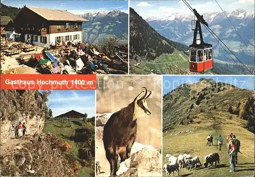 Meran Gasthaus Hochmut Seilbahn Vellauer Felsenweg Kat. Merano