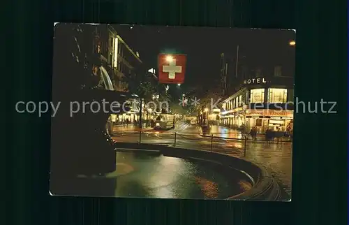 Zuerich Bahnhofstrasse Bahnhofplatz bei Nacht / Zuerich /Bz. Zuerich City