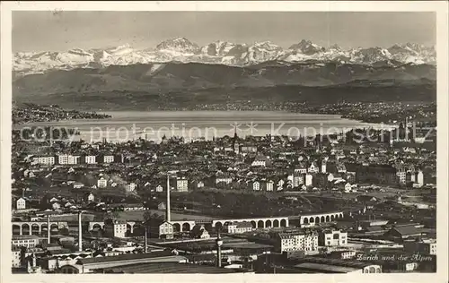 Zuerich Panorama Zuerichsee Alpenkette / Zuerich /Bz. Zuerich City