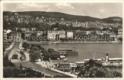 Zuerich Bruecke Dampfer Zuerichsee / Zuerich /Bz. Zuerich City