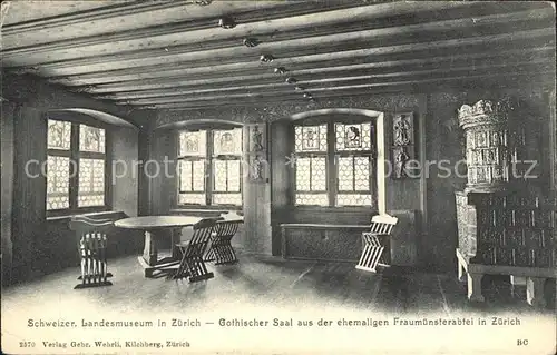 Zuerich Gothischer Saal Fraumuensterabtei Schweizerisches Landesmuseum / Zuerich /Bz. Zuerich City