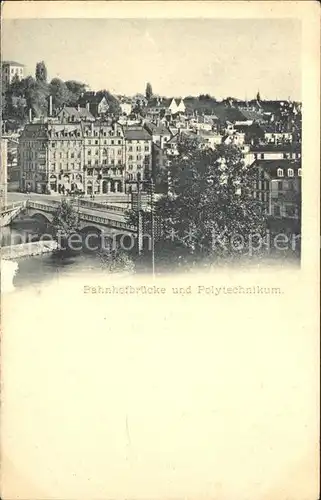 Zuerich Bahnhofbruecke und Polytechnikum / Zuerich /Bz. Zuerich City