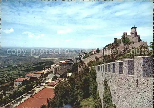 San Marino San Marino Vista della Citta Monte Titano Festung Kat. San Marino