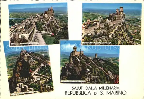 San Marino San Marino mit Burgen  Kat. San Marino