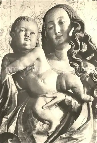 Parchim Mecklenburg Vorpommern Detail einer Madonna aus einem Schreinaltar Kat. Parchim
