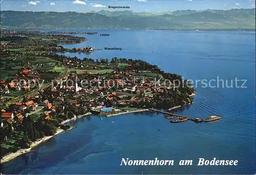 Nonnenhorn Fliegeraufnahme Wasserburg Bregenzerwald Kat. Nonnenhorn Bodensee