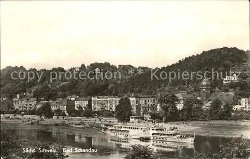 Bad Schandau Teilansicht Elbedampfer Kat. Bad Schandau