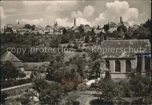 Rothenburg Tauber Blick von Doppelbruecke Kat. Rothenburg ob der Tauber