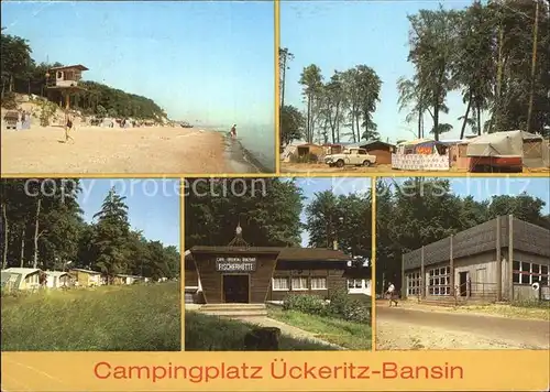 ueckeritz Usedom Basnis Campingplatz Strand Kat. ueckeritz Usedom