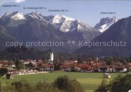 Oberstdorf Kegelkopf Kratzer Fuerschiesser  Kat. Oberstdorf