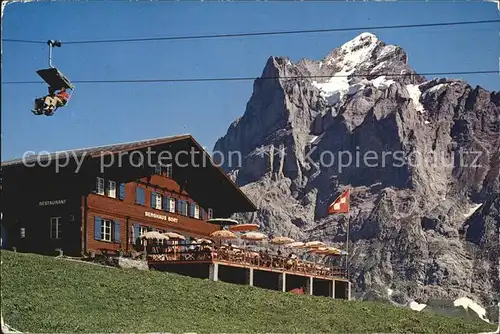 Grindelwald Bergrestaurant Bort Firstbahn Wetterhorn Kat. Grindelwald