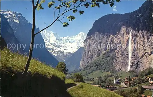 Interlaken BE Lauterbrunnen Grosshorn Breithorn Kirche Staubbachfall Kat. Interlaken