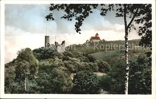 Weinheim Bergstrasse Burgruine Windeck und WSC Wachenburg Kat. Weinheim