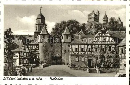 Braunfels Marktplatz Burg Stadttor Kat. Braunfels