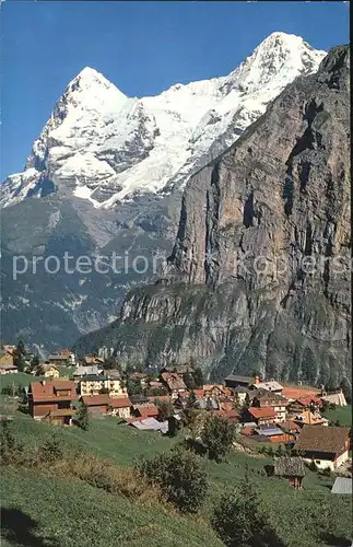 Muerren BE mit Eiger und Moench Kat. Muerren