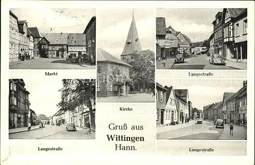 Wittingen Niedersachsen Markt Kirche Langestrasse Teilansichten Kat. Wittingen