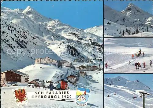 Obergurgl Soelden Tirol Panorama Skipisten Sessellift Kat. Soelden oetztal