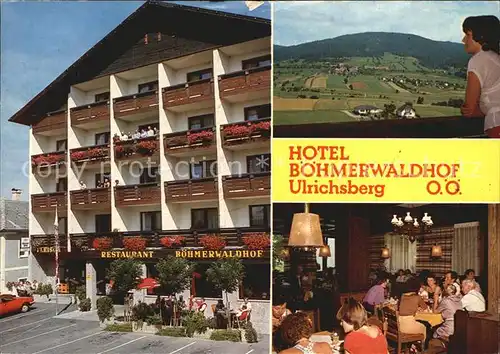 Ulrichsberg Oberoesterreich Hotel Boehmerwaldhof Gaststube Panorama Kat. Ulrichsberg