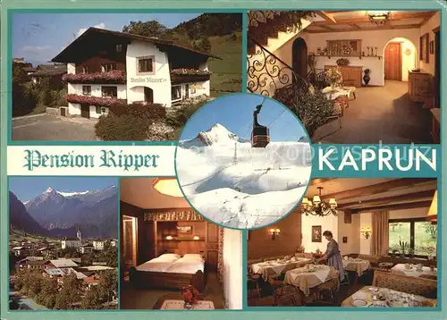 Kaprun Pension Ripper Treppenaufgang Zimmer Gaststube Teilansicht Seilbahn Kat. Kaprun